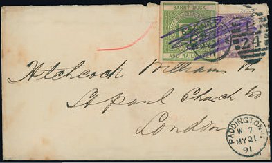 Railway Letter Stamps Barry Docks & Railway